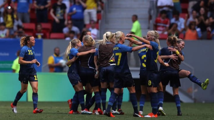 BRASILIA, BRAZIL - AUGUST 12: Stina Blackstenius