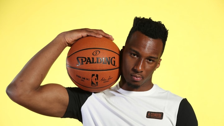 CHICAGO, IL – MAY 15: NBA Draft Prospect, Josh Okogie poses for a portrait during the 2018 NBA Combine circuit on May 15, 2018 at the Intercontinental Hotel Magnificent Mile in Chicago, Illinois. E (Photo by Joe Murphy/NBAE via Getty Images)