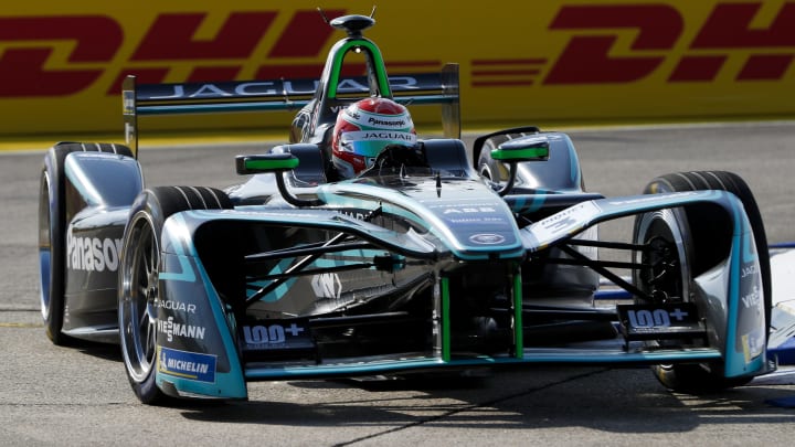 BERLIN, GERMANY – MAY 19: In this handout provided by Jaguar Panasonic Racing Nelson Piquet Jr. (BRA), Panasonic Jaguar Racing, Jaguar I-Type II (Photo by Jaguar Panasonic Racing via Getty Images)