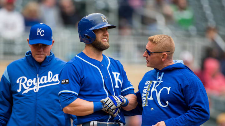 Kansas City Royals outfielder Alex Gordon (4) – Mandatory Credit: Brad Rempel-USA TODAY Sports