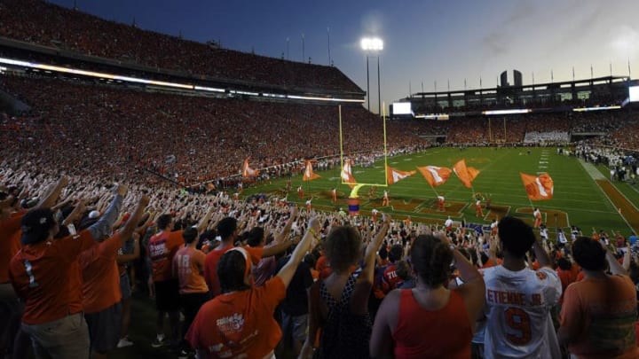 CLEMSON, SOUTH CAROLINA - AUGUST 29: A general view of Memorial Stadium prior to the start of the Clemson Tigers' football game against the Georgia Tech Yellow Jackets on August 29, 2019 in Clemson, South Carolina. (Photo by Mike Comer/Getty Images)