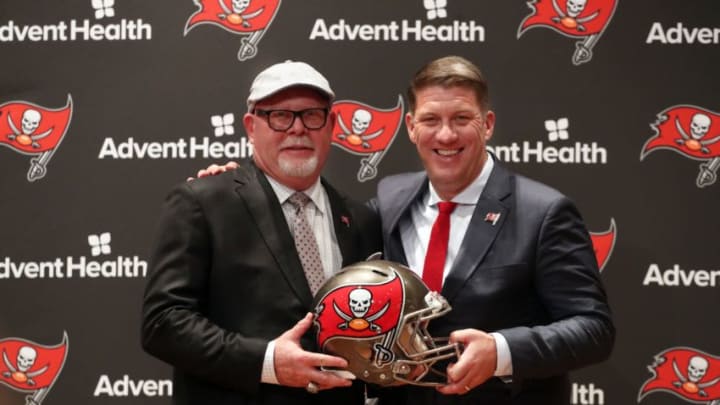 Bruce Arians, Jason Licht, Tampa Bay Buccaneers Mandatory Credit: Kim Klement-USA TODAY Sports