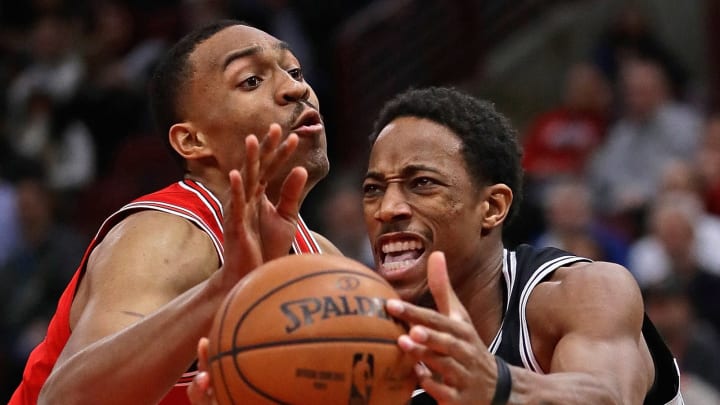 Chicago Bulls Jabari Parker San Antonio Spurs DeMar DeRozan (Photo by Jonathan Daniel/Getty Images)