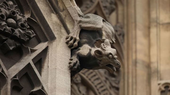 LONDON, ENGLAND - OCTOBER 19: A view a gargoyle on Elizabeth Tower on October 19, 2015 in London, England. A Report for the Commons Finance Committee has recommended a £29.2M GBP package to refurbish Big Ben's clock, stating that the cost could rise to £40M GBP. The bill which would have to be paid by the taxpayer, would include work on "severe metal erosion, cracks in the roof and other structural defects" in the Elizabeth Tower. (Photo by Dan Kitwood/Getty Images)