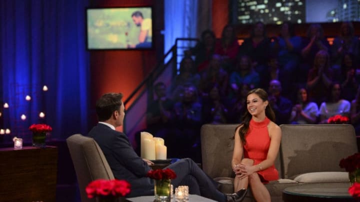 THE BACHELOR – “Episode 2111 – The Women Tell All” – Tempers flare and there are plenty of fireworks, as 19 of the most memorable women this season are back to confront Nick and tell their side of the story. There were highs and lows during Nick’s unforgettable season – and then there was Corinne, the most controversial bachelorette of the group. The very self-confident Corinne, who has been the woman viewers and the other bachelorettes have loved to hate, returns to have her chance to defend herself. Rachel, the recently announced new Bachelorette, shares some insight into how she plans to handle her search for love. Danielle L. and Kristina attempt to get some closure to their sudden and heart-wrenching break-ups. Then, take a sneak peak at the dramatic season finale and Nick’s final two women, on “The Bachelor: The Women Tell All,” MONDAY, MARCH 6 (9:01-11:00 p.m. EST), on The ABC Television Network. (ABC/Michael Yada)CHRIS HARRISON, KRISTINA