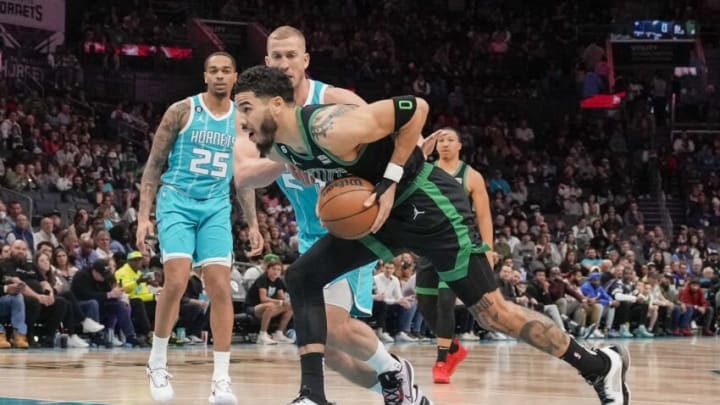 Jayson Tatum explained why he went for 50 points against the Charlotte Hornets during the Boston Celtics' January 16 victory Mandatory Credit: Jim Dedmon-USA TODAY Sports