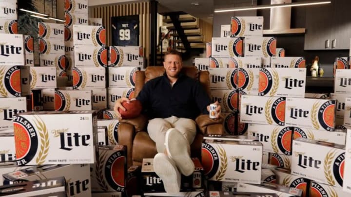 Miller Lite Teams Up With Iconic #99 - JJ WATT - To Give Away 99 Beers This Football Season. Image Courtesy of Miller Lite