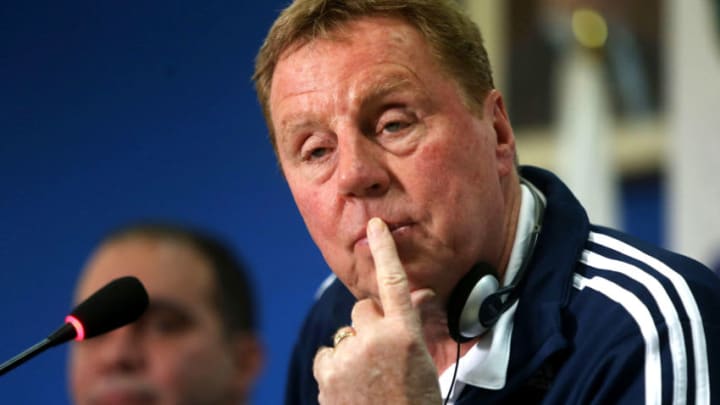 AMMAN, JORDAN- MARCH 22: Jordan's latest manager Harry Redknapp speaks during a joint press conference with the president of the Jordan Football Association, Prince Ali Bin Al Hueesin ahead their World Cup qualifiers on March 22, 2016 in Amman, Jordan. Redknapp, the former Tottenham manager has signed a two-game deal to take charge of Jordan's 2018 qualifying matches against Bangladesh on Thursday and Australia next week. (Photo by Jordan Pix/ Getty Images)