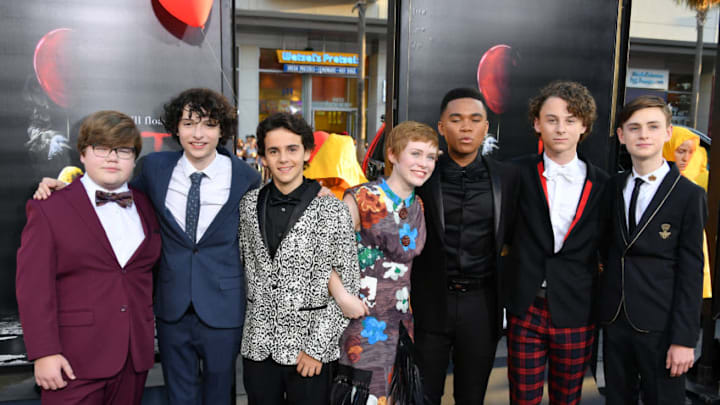 HOLLYWOOD, CA - SEPTEMBER 05: Actors Jeremy Ray Taylor, Finn Wolfhard, Jack Dylan Grazer, Sophia Lillis, Chosen Jacobs, Wyatt Oleff and Jaeden Lieberher attend the premiere of Warner Bros. Pictures and New Line Cinema's 'It' at the TCL Chinese Theatre on September 5, 2017 in Hollywood, California. (Photo by Neilson Barnard/Getty Images)