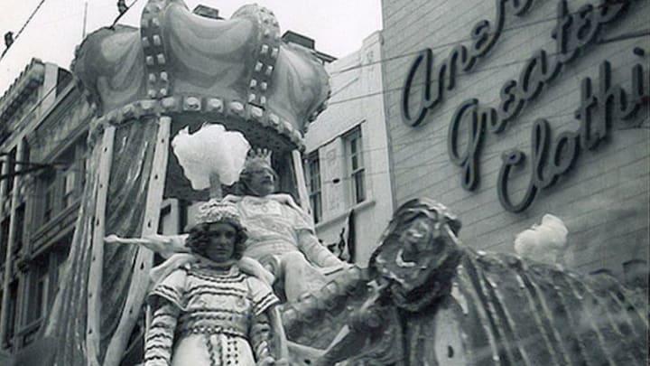 A Mardi Gras King in 1952.