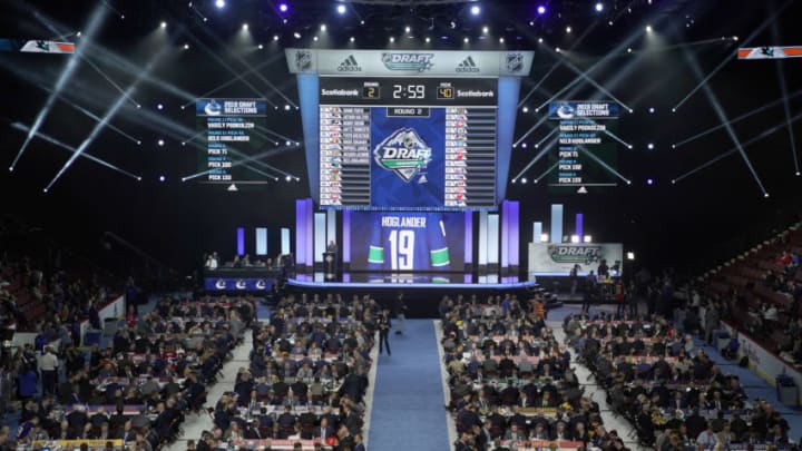 VANCOUVER, BRITISH COLUMBIA - JUNE 22: A general view of the 2019 NHL Draft at Rogers Arena on June 22, 2019 in Vancouver, Canada. (Photo by Rich Lam/Getty Images)