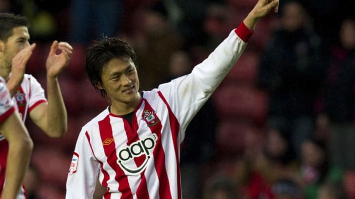 SOUTHAMPTON, ENGLAND – FEBRUARY 18: Tadanari Lee of Southampton celebrates during the npower Championship match between Southampton and Derby County at St. Mary’s Stadium on February 18, 2012 in Southampton, England. (Photo by Ben Hoskins/Getty Images)