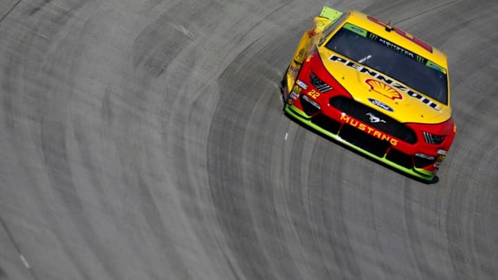 DOVER, DELAWARE - OCTOBER 05: Joey Logano, driver of the #22 Shell Pennzoil Ford, qualifies for the Monster Energy NASCAR Cup Series Drydene 400 at Dover International Speedway on October 05, 2019 in Dover, Delaware. (Photo by Jeff Zelevansky/Getty Images)