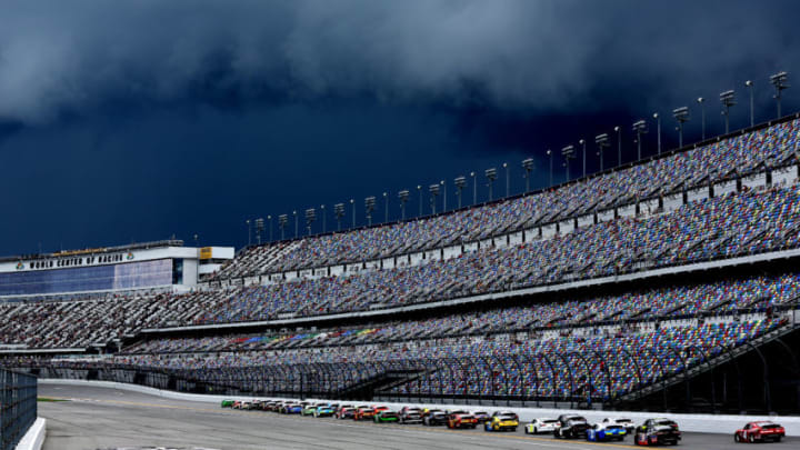 DAYTONA BEACH, FL - JULY 01: The pace car leads cars to a restart during the NASCAR XFINITY Series Coca-Cola Firecracker 250 at Daytona International Speedway on July 1, 2017 in Daytona Beach, Florida. (Photo by Jerry Markland/Getty Images)