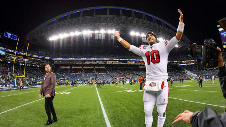 Jimmy Garoppolo #10 of the San Francisco 49ers (Photo by Alika Jenner/Getty Images)