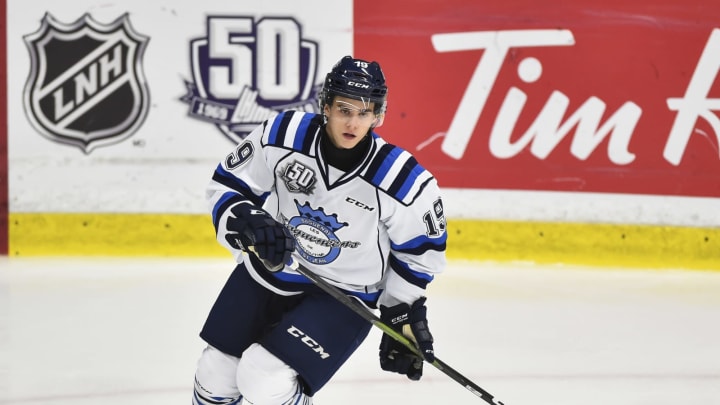 Theo Rochette #19 of the Chicoutimi Sagueneens