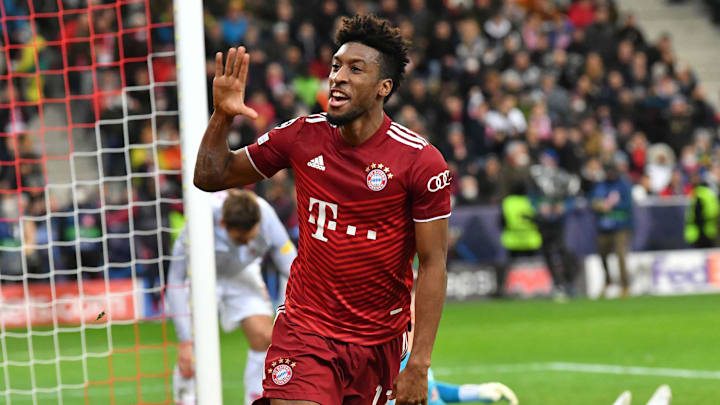 Bayern Munich, Kingsley Coman (Photo by KERSTIN JOENSSON / AFP) (Photo by KERSTIN JOENSSON/AFP via Getty Images)