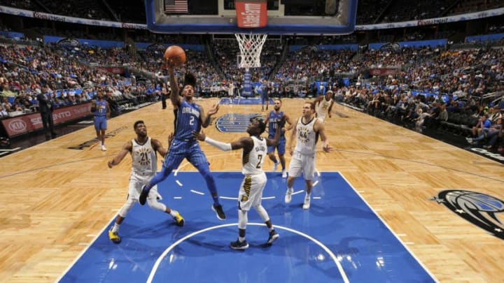 ORLANDO, FL - NOVEMBER 20: Elfrid Payton #2 of the Orlando Magic shoots the ball against the Indiana Pacers on November 20, 2017 at Amway Center in Orlando, Florida. NOTE TO USER: User expressly acknowledges and agrees that, by downloading and or using this photograph, User is consenting to the terms and conditions of the Getty Images License Agreement. Mandatory Copyright Notice: Copyright 2017 NBAE (Photo by Fernando Medina/NBAE via Getty Images)