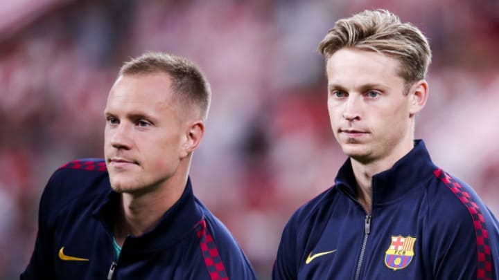 (L-R) Marc Andre ter Stegen of FC Barcelona, Frenkie de Jong of FC Barcelona