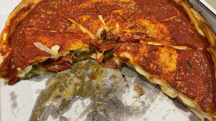 Chicago style pizza and family history come to Orlando! Giordano’s Chicago style deep dish pizza. Image by Brian Miller