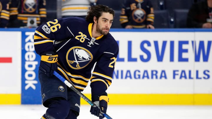 BUFFALO, NY – MARCH 2: Matt Moulson #26 of the Buffalo Sabres (Photo by Kevin Hoffman/Getty Images)
