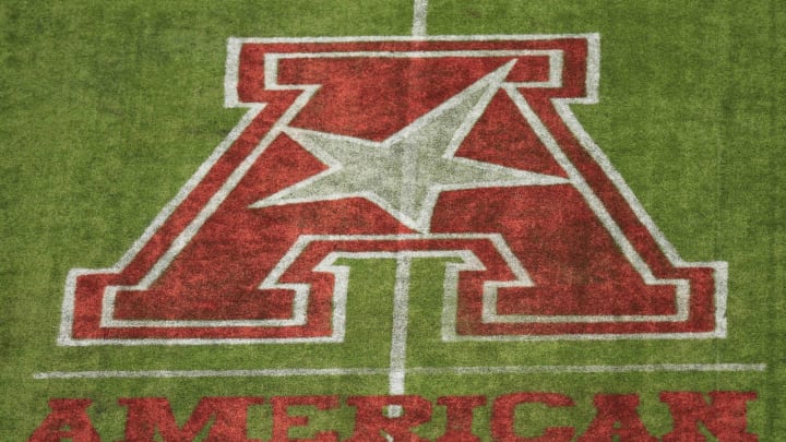 The American Athletic Conference logo. Mandatory Credit: Thomas Campbell-USA TODAY Sports