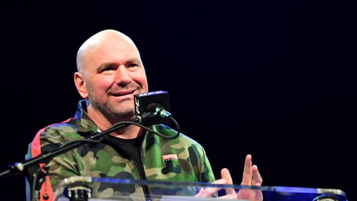 NEW YORK, NEW YORK - JANUARY 17: UFC President Dana White speaks during the press conference prior to UFC Fight Night Cejudo v Dillashaw held at the Music Hall of Williamsburg on January 17, 2019 in the Brooklyn borough of New York City. (Photo by Sarah Stier/Getty Images)