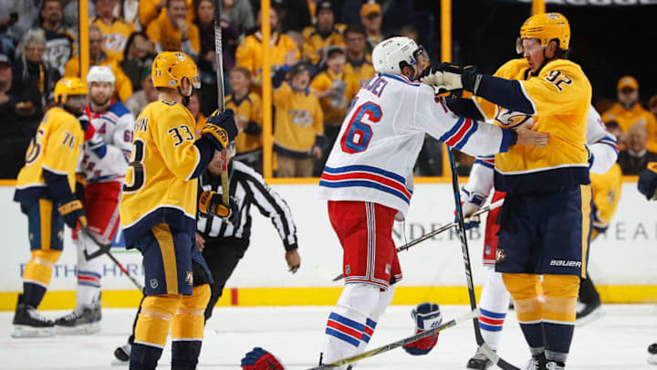 NASHVILLE, TN - FEBRUARY 3: Brady Skjei