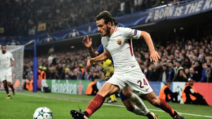 LONDON, ENGLAND - OCTOBER 18: Alessandro Florenzi of AS Roma in action during the UEFA Champions League group C match between Chelsea FC and AS Roma at Stamford Bridge on October 18, 2017 in London, United Kingdom. (Photo by Dan Mullan/Getty Images)