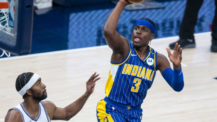 Indiana Pacers guard Aaron Holiday: Mandatory Credit: Trevor Ruszkowski-USA TODAY Sports