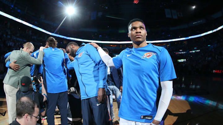 OKLAHOMA CITY, OK - MARCH 30: Russell Westbrook