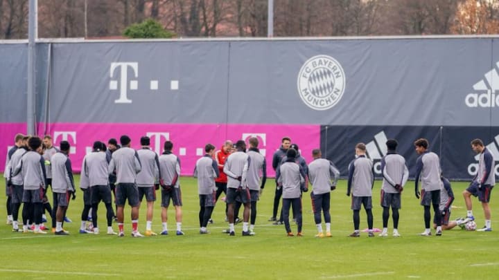 Bayern Munich players in training. (Photo by Handout/FC Bayern via Getty Images)