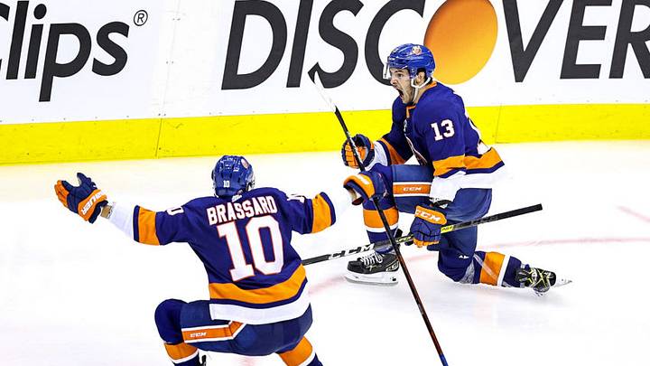 Mathew Barzal #13 of the New York Islanders. (Photo by Elsa/Getty Images) Mathew Barzal #13 of the New York Islanders. (Photo by Elsa/Getty Images)