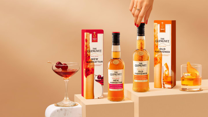 The Glenlivet Twist and Mix Cocktails New Manhattan and Old Fashioned