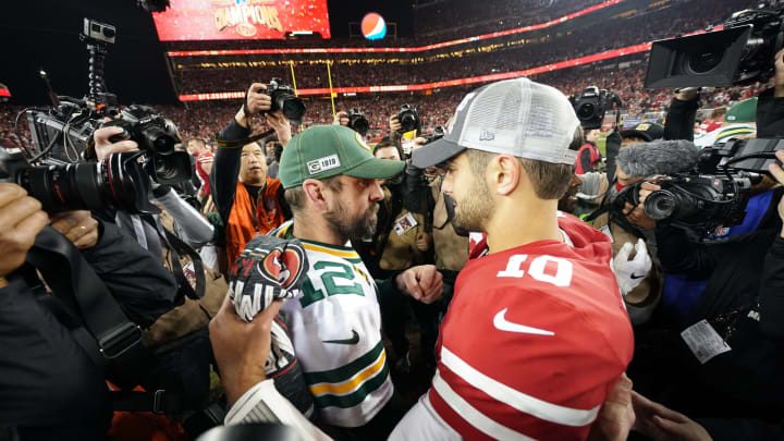 Aaron Rodgers, Jimmy Garoppolo, Green Bay Packers, San Francisco 49ers