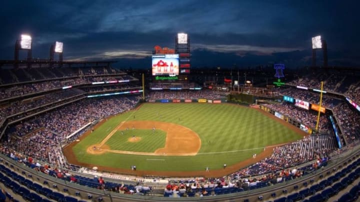 Jun 6, 2016; Philadelphia, PA, USA; General view of Citizens Bank Park during the fifth inning between the Philadelphia Phillies and the Chicago Cubs. Mandatory Credit: Bill Streicher-USA TODAY Sports