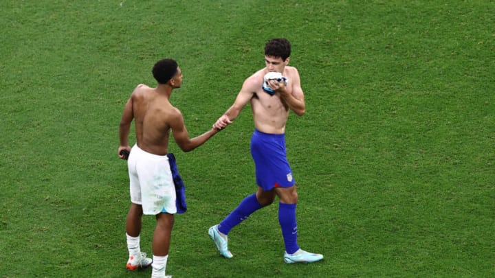 Jude Bellingham and Gio Reyna. (Photo by Tim Nwachukwu/Getty Images)