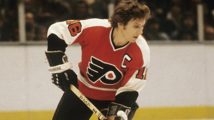 NHL Finals, Philadelphia Flyers Bobby Clarke on ice during Game 3