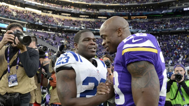 Frank Gore, Adrian Peterson, Indianapolis Colts, Minnesota Vikings