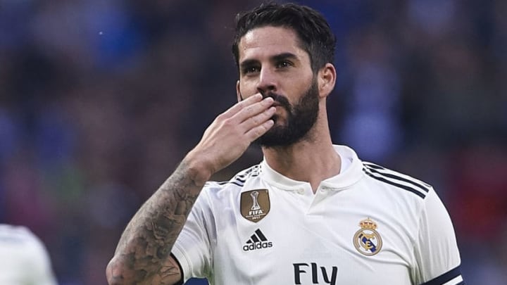 MADRID, SPAIN - DECEMBER 06: Isco Alarcon of Real Madrid celebrates after scoring his team's sixth goal during the Spanish Copa del Rey second leg match between Real Madrid and UD Melilla at Santiago Bernabeu on December 06, 2018 in Madrid, Spain. (Photo by Quality Sport Images/Getty Images)