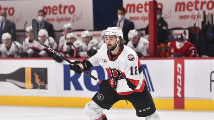 Mark Kastelic #12 of the Belleville Senators (Photo by Minas Panagiotakis/Getty Images)