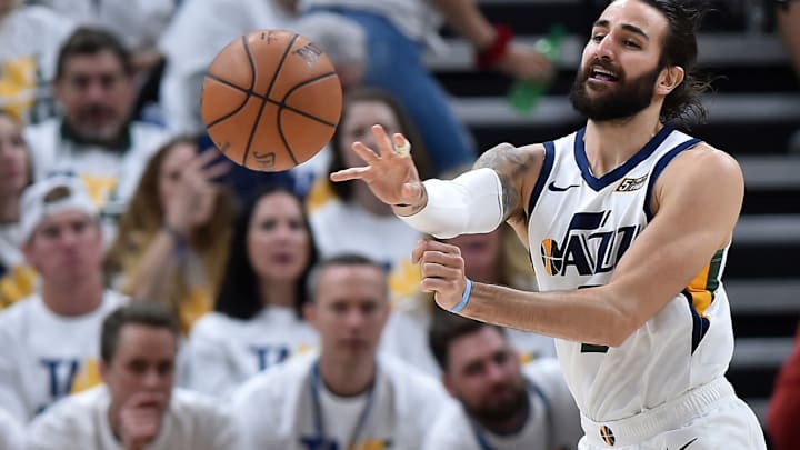 Ricky Rubio #3 of the Utah Jazz (Photo by Gene Sweeney Jr./Getty Images)