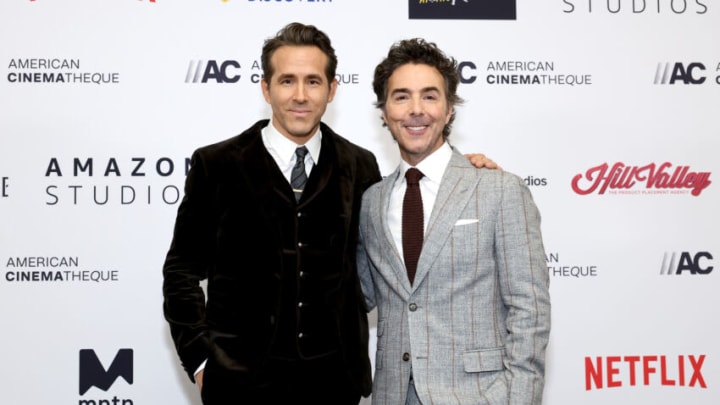 BEVERLY HILLS, CALIFORNIA - NOVEMBER 17: (L-R) Honoree Ryan Reynolds and Shawn Levy attend the 36th Annual American Cinematheque Awards at The Beverly Hilton on November 17, 2022 in Beverly Hills, California. (Photo by Emma McIntyre/Getty Images for American Cinematheque)