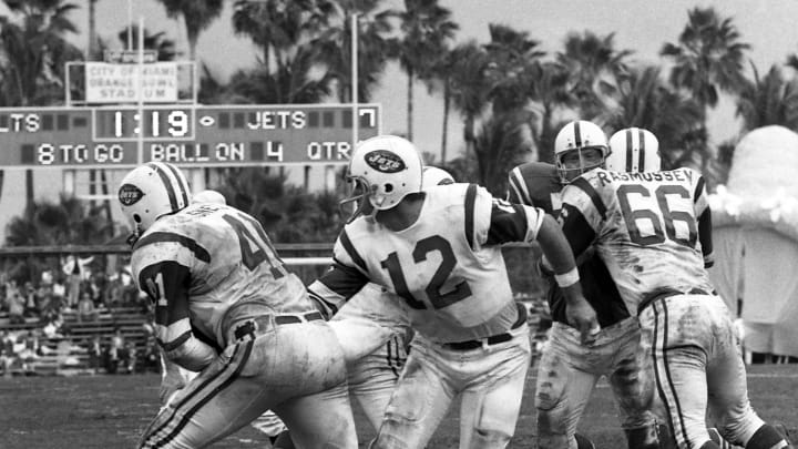 MIAMI, FL – JANUARY 12, 1969: Quarterback Joe Namath