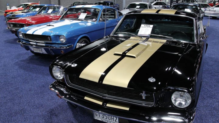 WASHINGTON, DC - JANUARY 23: A 1966 Shelby GT350H on display at the 2015 Washington Auto Show at Washington Convention Center on January 23, 2015 in Washington, DC. (Photo by Paul Morigi/Getty Images)