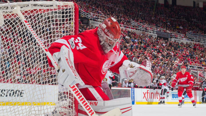 DETROIT, MI - APRIL 03: Petr Mrazek