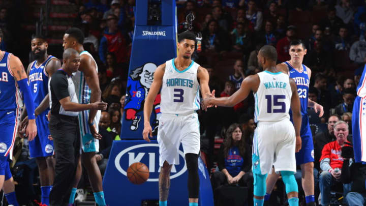 Charlotte Hornets Kemba Walker and Jeremy Lamb (Photo by Jesse D. Garrabrant/NBAE via Getty Images)