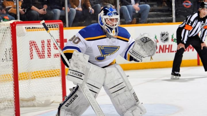 Martin Broduer #30 iSt. Louis Blues(Photo by Frederick Breedon/Getty Images)
