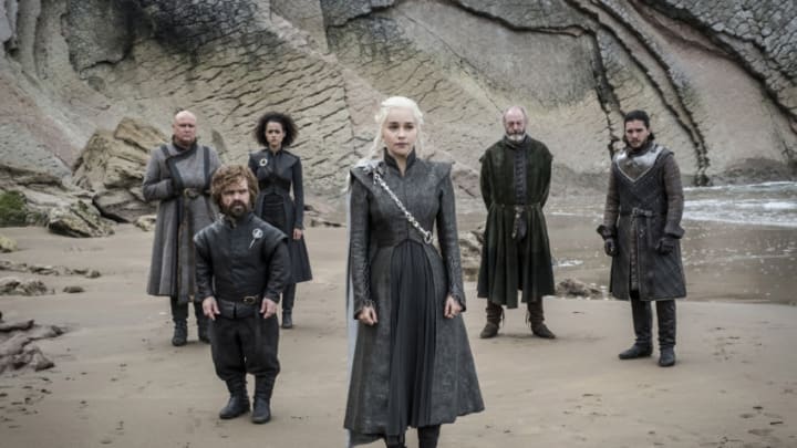 Game of Thrones Season 7, Episode 4: Debut 8/6/17Episode 64 (season 7, episode 4), debut 8/6/17: Conleth Hill, Peter Dinklage, Nathalie Emmanuel, Emilia Clarke, Liam Cunningham, Kit Harington.photo: Macall B. Polay/courtesy of HBO