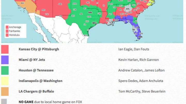 NFL Week 2 Coverage Map